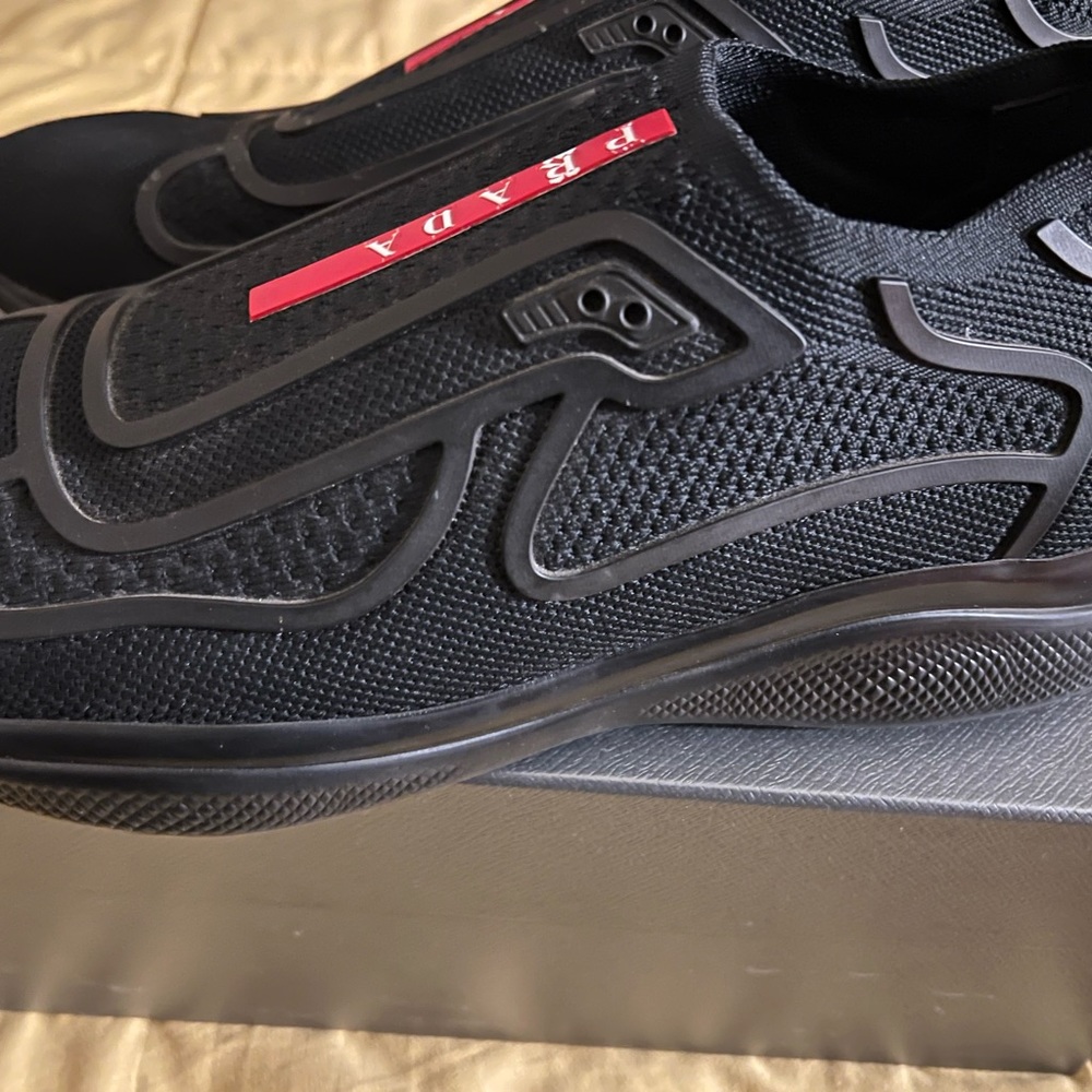 Prada Black and Red Men's Sneakers - Picture 6 of 6
